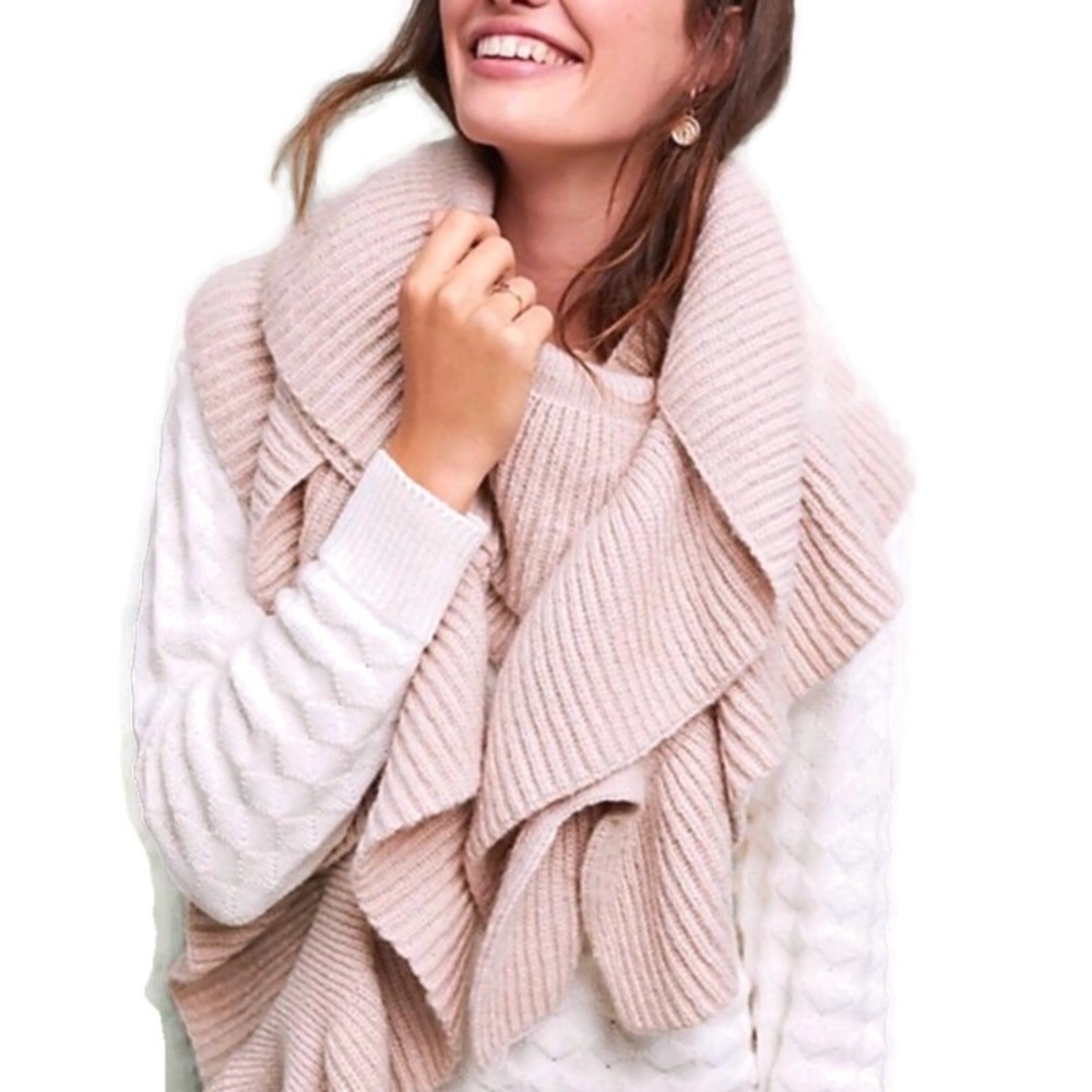 Anthropologie Abigail Ruffle Cream Scarf //I removed tags